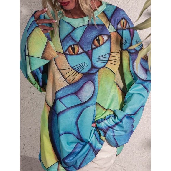 Striped Casual Cotton-Blend Printed Tops M - Picture 5 of 5